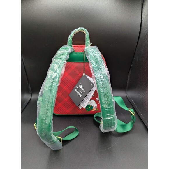 Loungefly Disney Big Hero 6 Baymax Holiday Plaid Light-Up Mini Backpack + Wallet - Picture 4 of 8